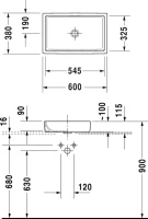 Накладная раковина Duravit Air 2351600000 60 см Накладная раковина Duravit Air 2351600000 60 см