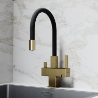 Смеситель для кухни Sancos Arno SC4005BG с гибким изливом, брашированное золото