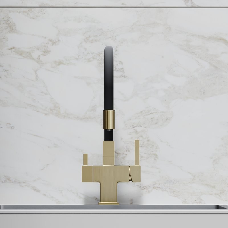 Смеситель для кухни Sancos Arno SC4005BG с гибким изливом, брашированное золото