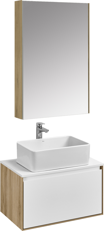 Мебель для ванной комнаты AQUATON Либерти 70 со столешницей белый глянец, раковина Mila 35