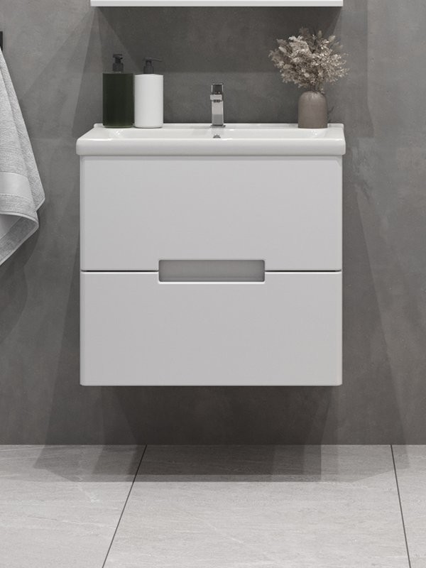 Мебель для ванной комнаты SanStar Ориана 60 подвесная, раковина Santek Миранда 60