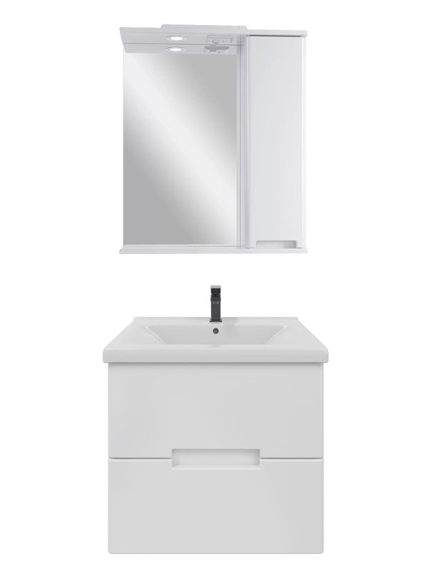 Мебель для ванной комнаты SanStar Ориана 60 подвесная, раковина Santek Миранда 60