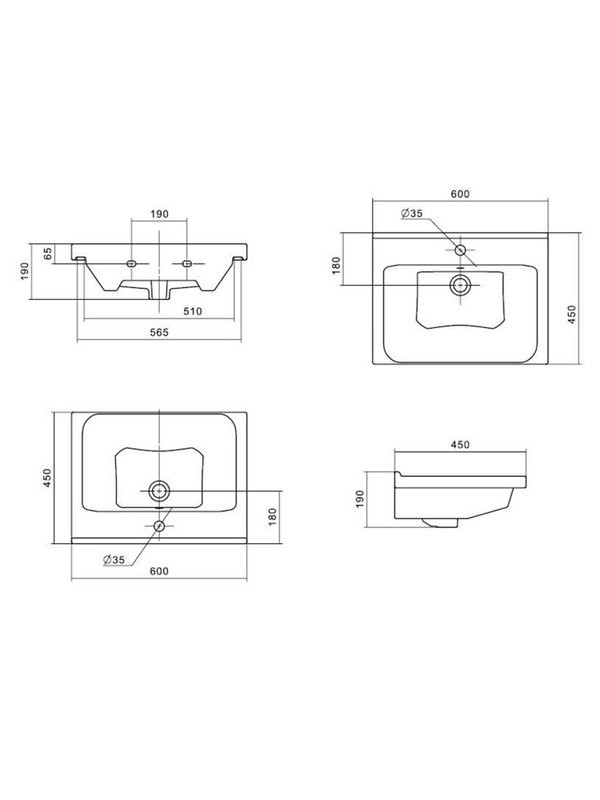 Мебель для ванной комнаты SanStar Ориана 60 подвесная, раковина Santek Миранда 60