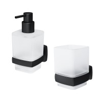 Набор Стакан AM.PM Gem A9034322 + Дозатор A9036922 черный Набор Стакан AM.PM Gem A9034322 + Дозатор A9036922 черный