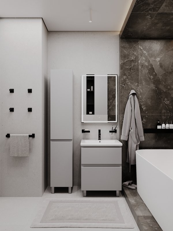 Тумба напольная SanStar Riana 60 Без раковины для ванной комнаты, Грей