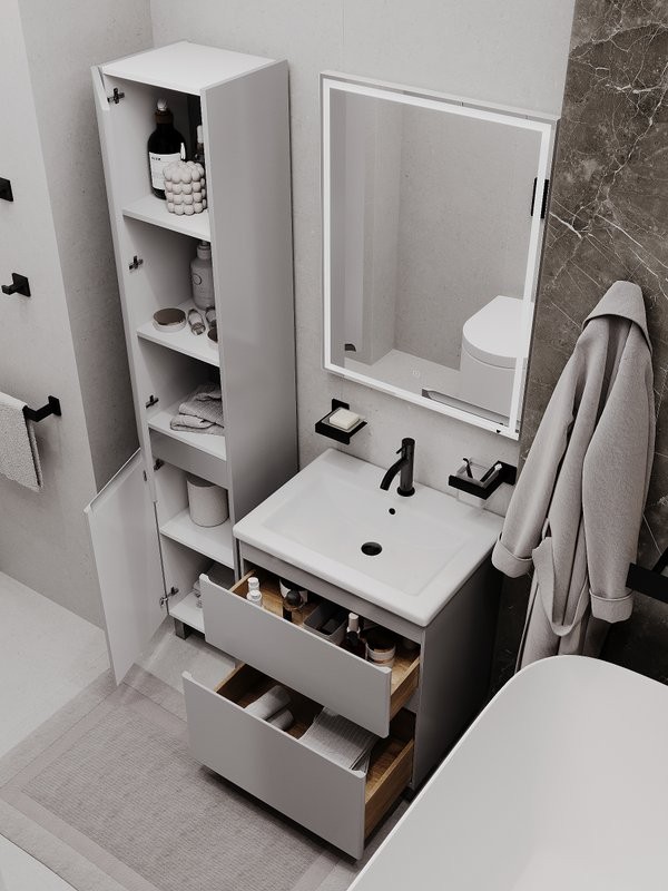 Тумба напольная SanStar Riana 60 Без раковины для ванной комнаты, Грей