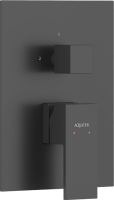 Встраиваемый смеситель для душа и ванны AQUATEK Либра AQ1646MB С ВНУТРЕННЕЙ ЧАСТЬЮ, матовый черный