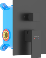 Встраиваемый смеситель для душа и ванны AQUATEK Либра AQ1646MB С ВНУТРЕННЕЙ ЧАСТЬЮ, матовый черный