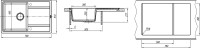 Комплект Мойка Florentina Липси 780 антрацит + Измельчитель Bone Crusher BC 910-SL-Slim Line