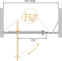 Душевая дверь в нишу Cezares Molveno BA 11 70+30 C Cr IV