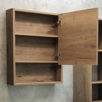 Зеркало-шкаф Comforty Марио 60 тёмный дуб