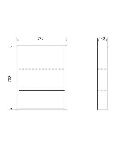 Зеркало-шкаф Comforty Марио 60 тёмный дуб