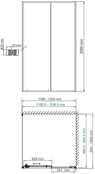 Душевой уголок Wasserkraft Dill 61S10