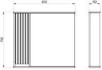 Зеркало ASB-Mebel Мирано 85 слоновая кость, шиншилла серая