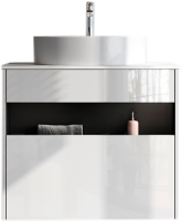 Тумба с раковиной AM.PM Func 80 белый глянец, со столешницей, раковина M8FWCC20561WG