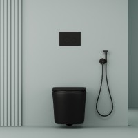 Гигиенический душ Sancos Start SC1001MB со смесителем, С ВНУТРЕННЕЙ ЧАСТЬЮ, черный матовый