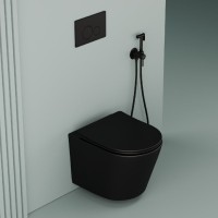 Гигиенический душ Sancos Start SC1001MB со смесителем, С ВНУТРЕННЕЙ ЧАСТЬЮ, черный матовый