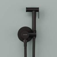 Гигиенический душ Sancos Start SC1001MB со смесителем, С ВНУТРЕННЕЙ ЧАСТЬЮ, черный матовый