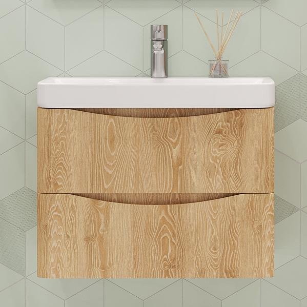 Тумба с раковиной Velvex Clay 70.2Y дуб верона