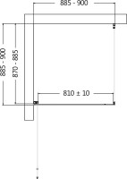 Душевой уголок AQUAme AQM5215-LH-9 90х90, профиль черный матовый