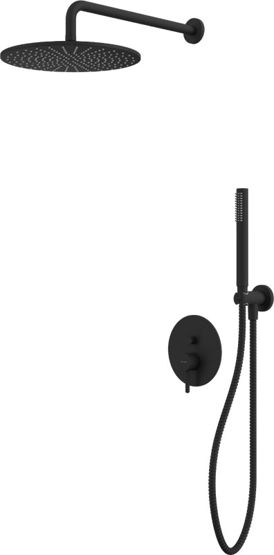 Душевой комплект WHITECROSS Y YSET04BL С ВНУТРЕННЕЙ ЧАСТЬЮ, черный
