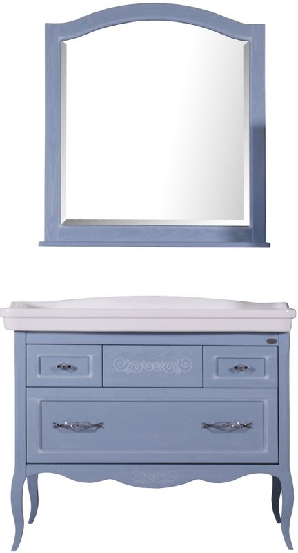 Мебель для ванной комнаты ASB-Woodline Модерн 105 рошфор, белая патина