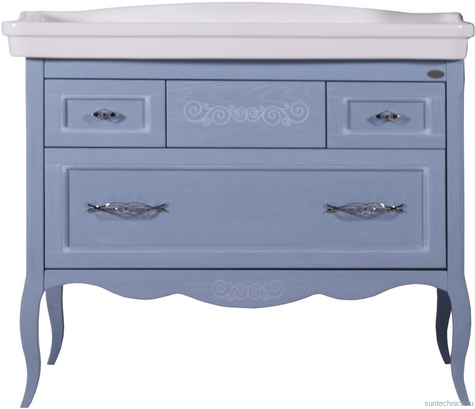 Мебель для ванной комнаты ASB-Woodline Модерн 105 рошфор, белая патина