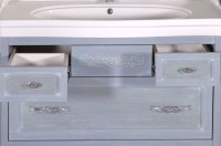 Мебель для ванной комнаты ASB-Woodline Модерн 105 рошфор, белая патина