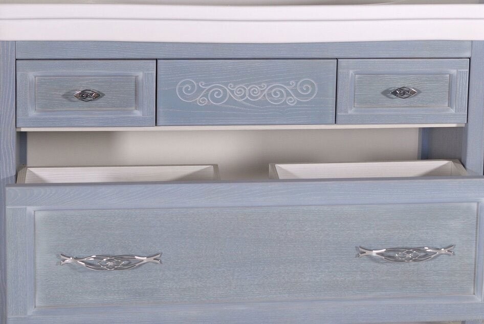 Мебель для ванной комнаты ASB-Woodline Модерн 105 рошфор, белая патина