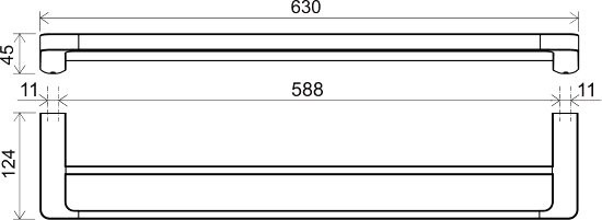 Держатель для полотенец Ravak 10° TD 320.00 глянцевый хром