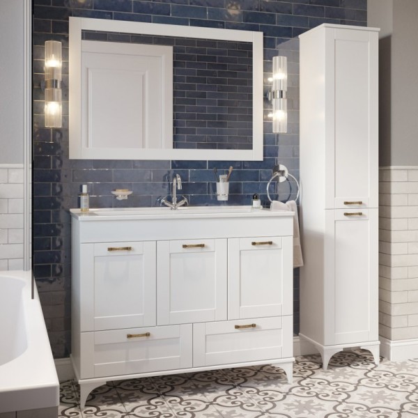 Мебель для ванной комнаты Sanflor Ванесса 105, напольная, белая