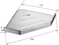 Полка Boheme New Venturo 10318-CB угловая, copper brushed