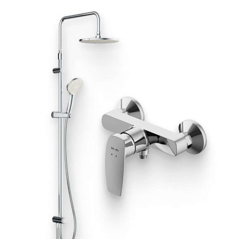 Душевой комплект Смеситель для душа AM.PM Tender + Стойка Gem
