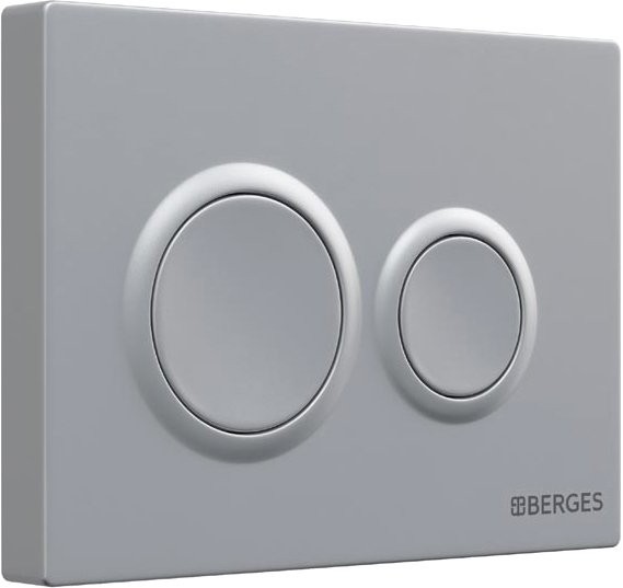 Комплект Berges Novum Vita Rimless крышка-сиденье, кнопка смыва O2, матовый хром
