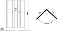 Душевая кабина Niagara Classic NG-3503-14BKG 80х80 см, без крыши, с гидромассажем