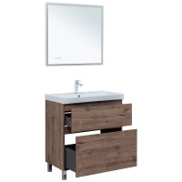 Тумба под раковину Aquanet Алвита New 80 напольная, дуб веллингтон табак