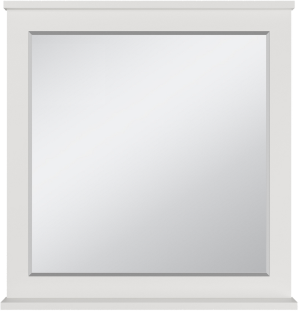 Зеркало Misty Марта 80 белое глянцевое, с полкой