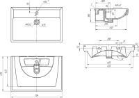 Мебель для ванной комнаты Bellezza Джела 70 подвесная, 2 ящика