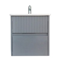 Тумба под раковину без столешницы Alavann Wave 60 подвесная, голубой деним