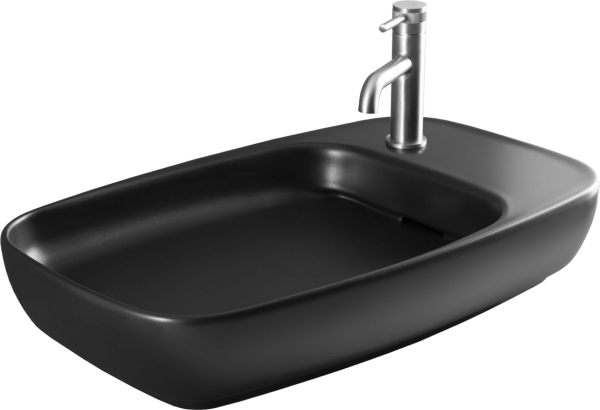 Накладная раковина Allen Brau Liberty 2 70х43 черная матовая