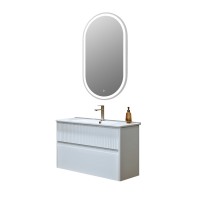 Мебель для ванной комнаты Alavann Wave 105 подвесная, белая