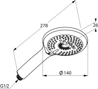 Душевой комплект Смеситель Kludi Pure&Solid 346810575 + Стойка Freshline 6709005-00