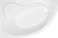 Акриловая ванна Royal Bath Alpine RB 819100 L 150x100 см, угловая, левая, пристенная, белая, асимметричная, с каркасом, с сиденьем