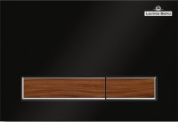Комплект Унитаз подвесной Lavinia Boho One Compacto 3302102С с микролифтом + Система инсталляции для унитазов Relfix 38010010 + Кнопка смыва Relfix 38050602 матовая черная, темное дерево