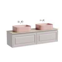 Тумба с раковиной Sancos Very 160 doha soft, столешница бежевая TT160A2, раковина CN6052MP