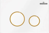 Комплект Lavinia Boho Унитаз подвесной Biore Rimless 3304102R + Крышка-сиденье Biore 33290410 с микролифтом + Инсталляция RelFix 38010010 + Кнопка RelFix 38050804 белая, золотой глянец