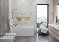 Акриловая ванна Vagnerplast Veronela 170x75 см, пристенная, ультрабелая, с каркасом
