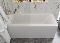 Акриловая ванна Vagnerplast Veronela 170x75 см, пристенная, ультрабелая, с каркасом