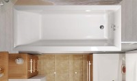 Акриловая ванна Vagnerplast Veronela 170x75 см, пристенная, ультрабелая, с каркасом