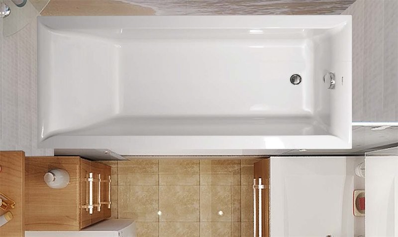 Акриловая ванна Vagnerplast Veronela 170x75 см, пристенная, ультрабелая, с каркасом